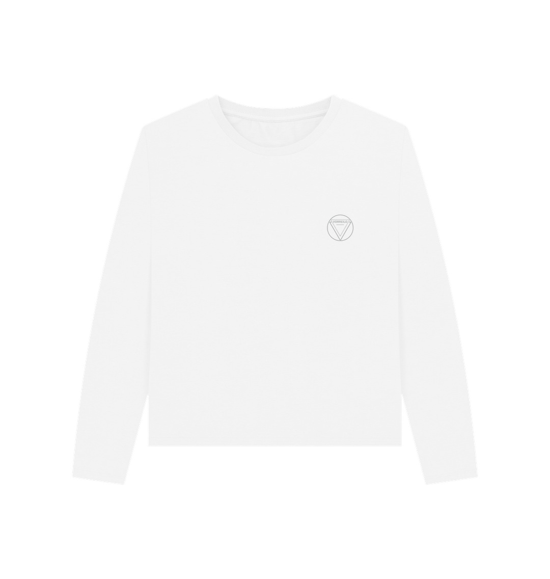 White Vorreilo Women's Organic Cotton Long Sleeve T-Shirt