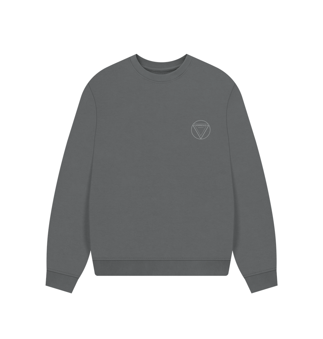 Slate Grey Women's Oversized Jumper  Certified Organic Cotton