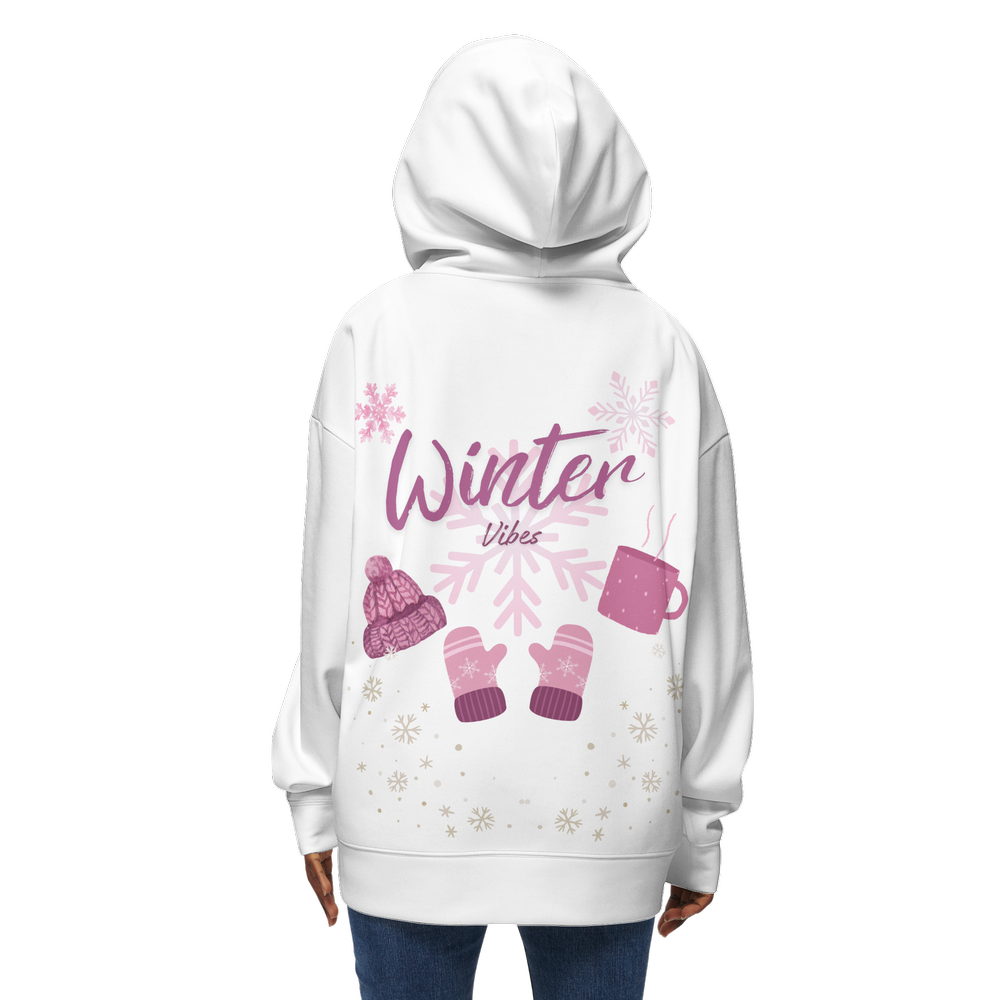 Women's Relaxed Fit Organic Cotton Hoodie-Winter Vibes