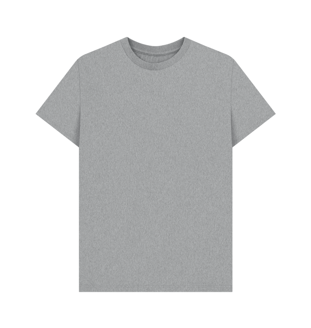 Athletic Grey Men's Basic T-shirt  Certified Organic Cotton -Light