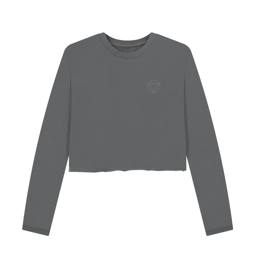 Slate Grey Women's Boxy Jumper  Certified Organic Cotton