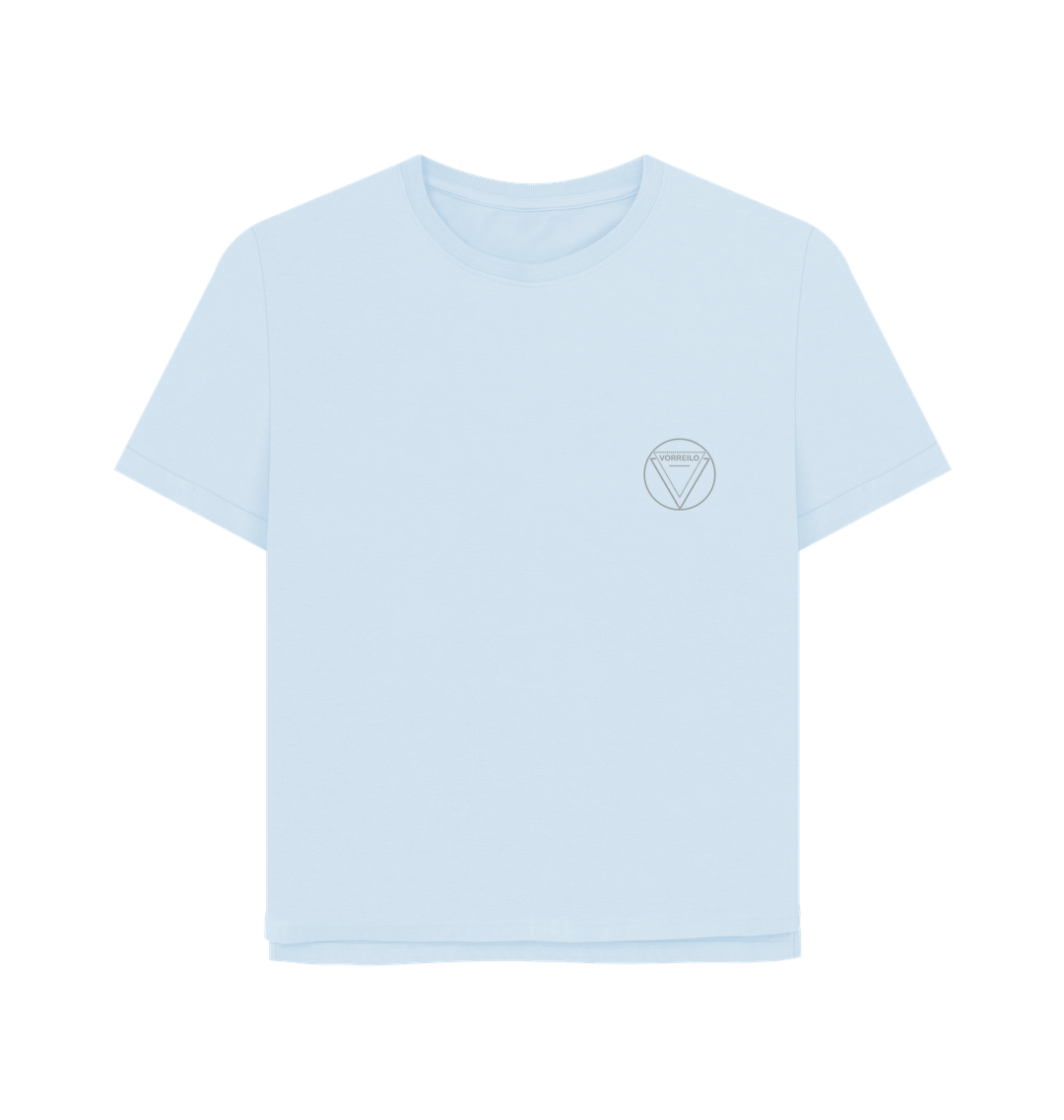 Sky Blue Women's Relaxed Fit Tee  Certified Organic Cotton