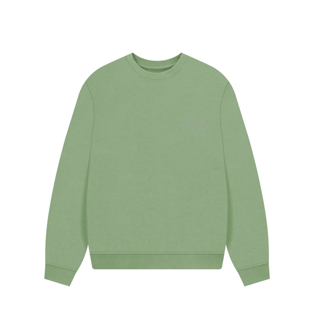 Sage Women's Oversized Jumper  Certified Organic Cotton