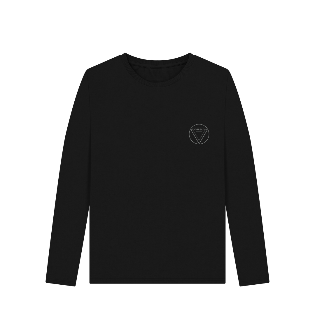 Black Women's Long Sleeve T-shirt  Certified Organic Cotton