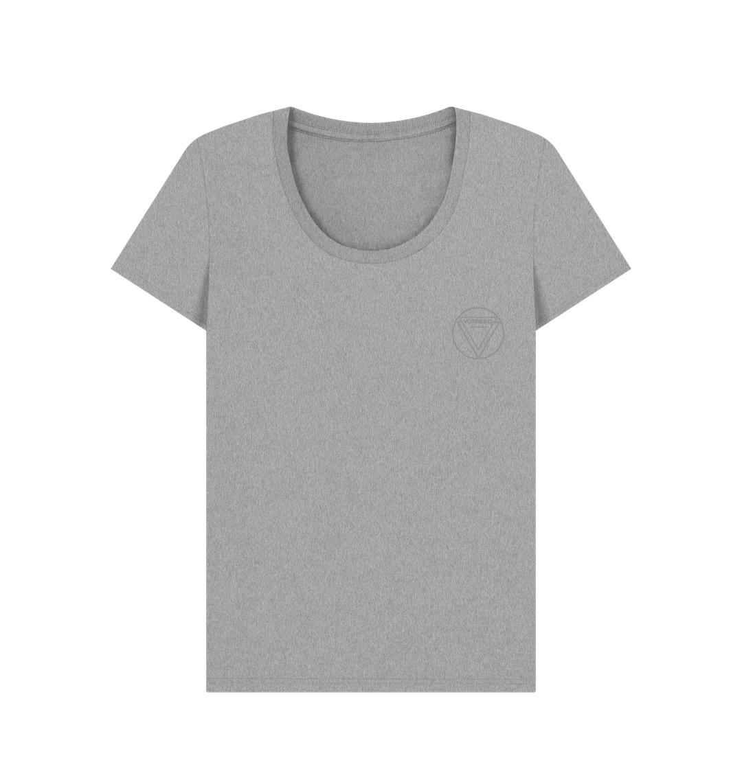 Athletic Grey Women's Scoop Neck T-shirt  Certified Organic Cotton