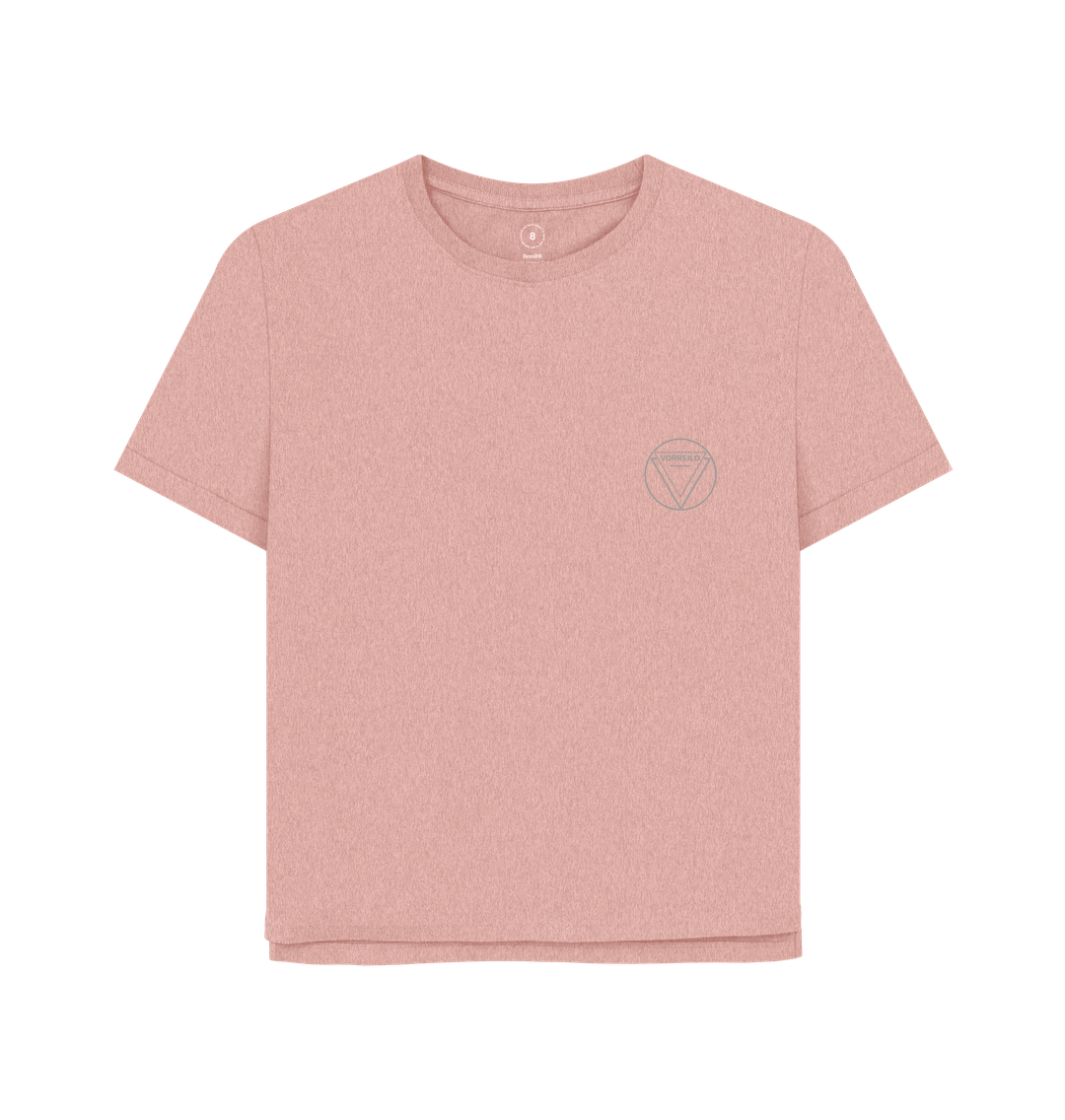 Sunset Pink Women's Remill\u00ae Relaxed Fit T-shirt  50% Post-Consumer Organic Cotton \/ 50% Organic Cotton