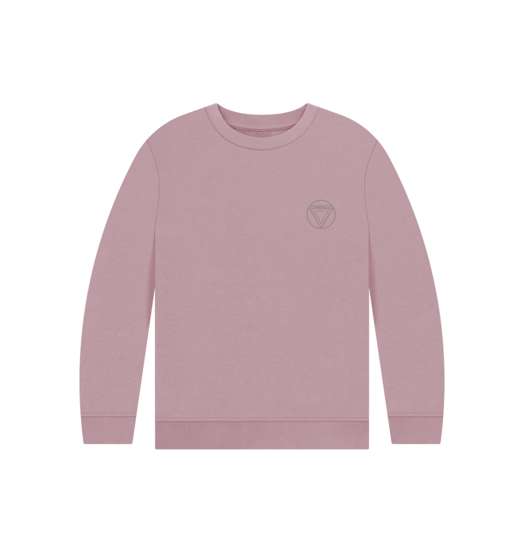 Mauve Vorreilo Kids' Organic Jumper  Certified Organic Cotton