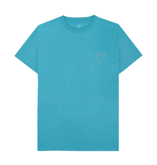 Ocean Blue Men's Remill\u00ae T-shirt  50% Post-Consumer Organic Cotton \/ 50% Organic Cotton