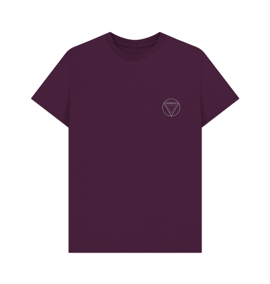 Purple Men's Basic T-shirt  Certified Organic Cotton- Dark