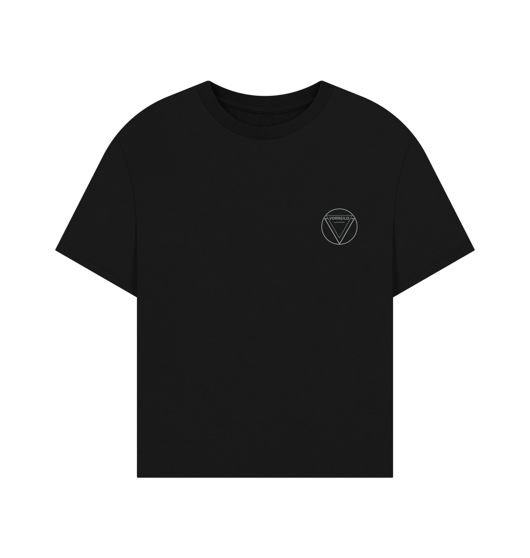 Black Women's Oversized Tee  Certified Organic Cotton