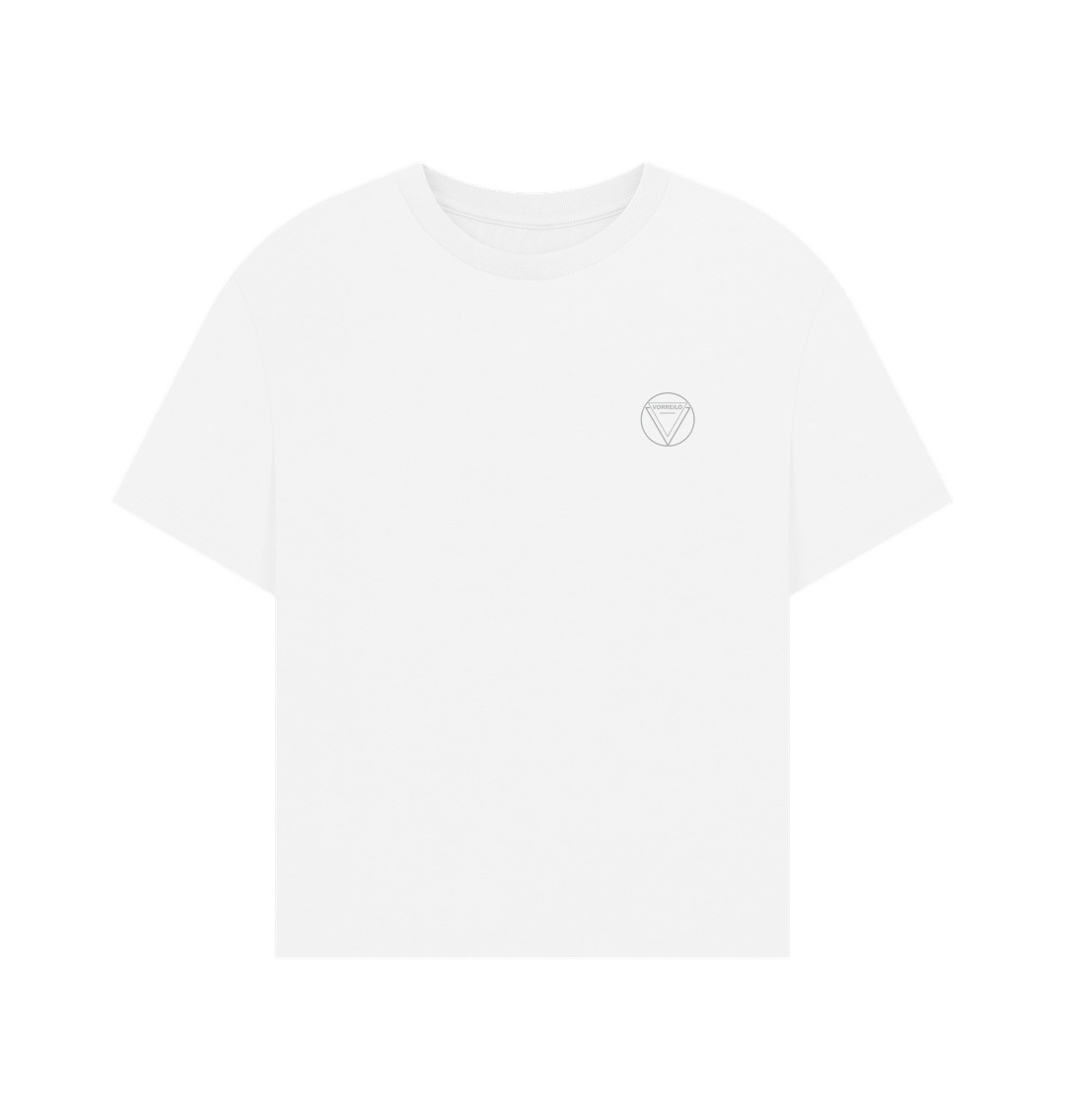 White Vorreilo Women's Oversized Organic Cotton Tee