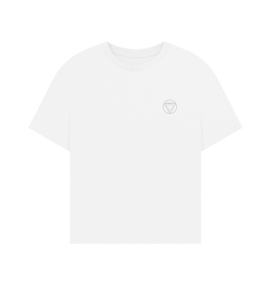 White Vorreilo Women's Oversized Organic Cotton Tee