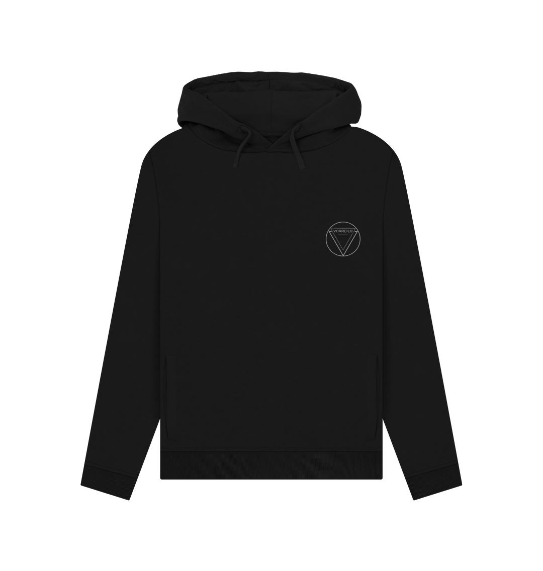 Black Women's Pullover Hoody  Certified Organic Cotton