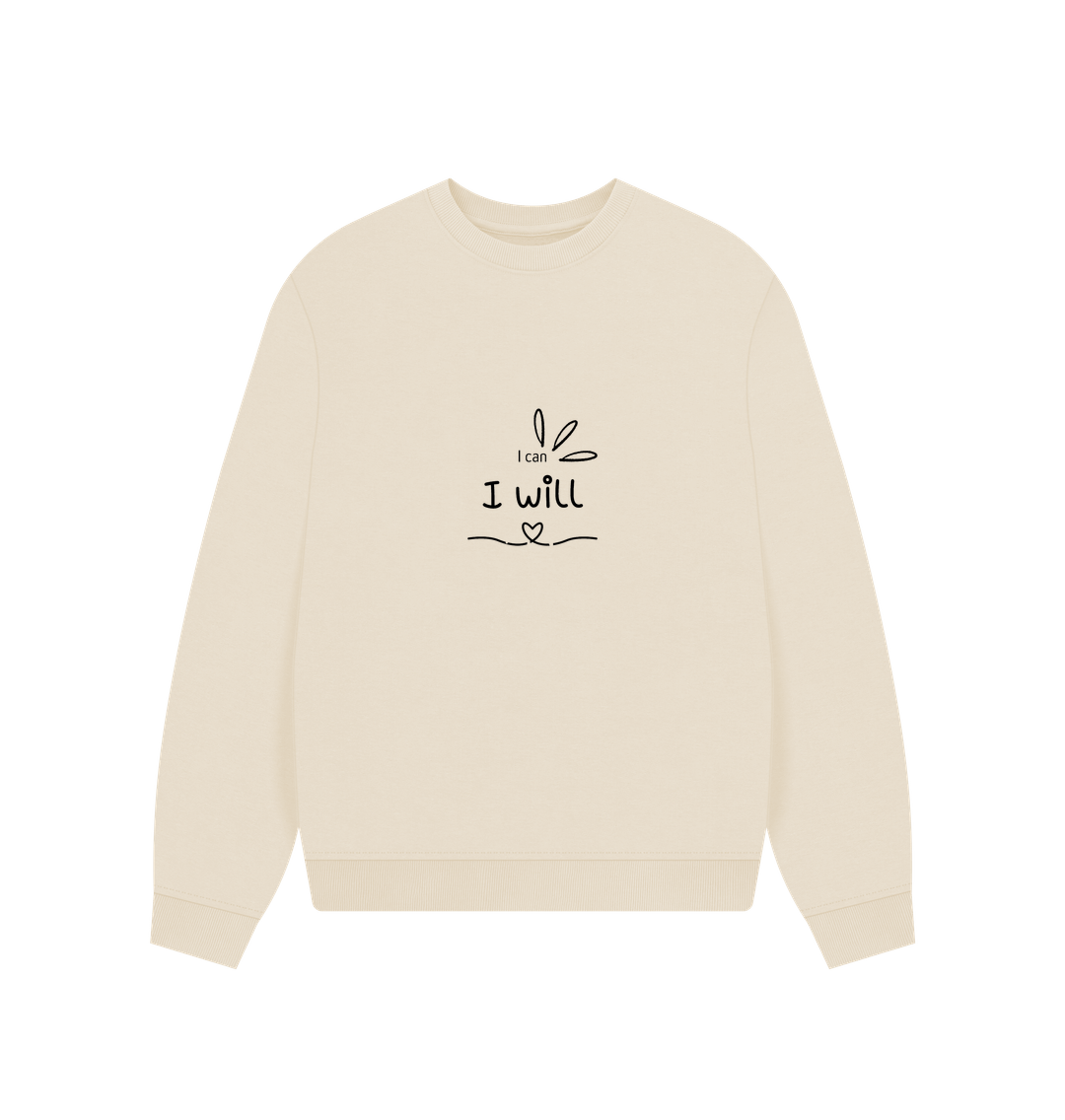 Oat Vorreilo  Women's Oversized Jumper - \"I can , I will \"