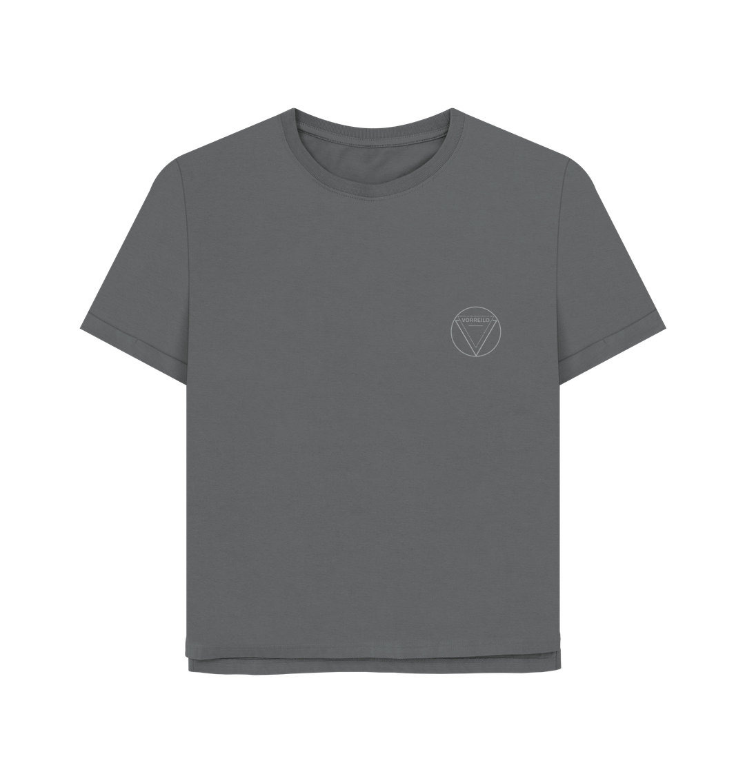 Slate Grey Women's Relaxed Fit Tee  Certified Organic Cotton