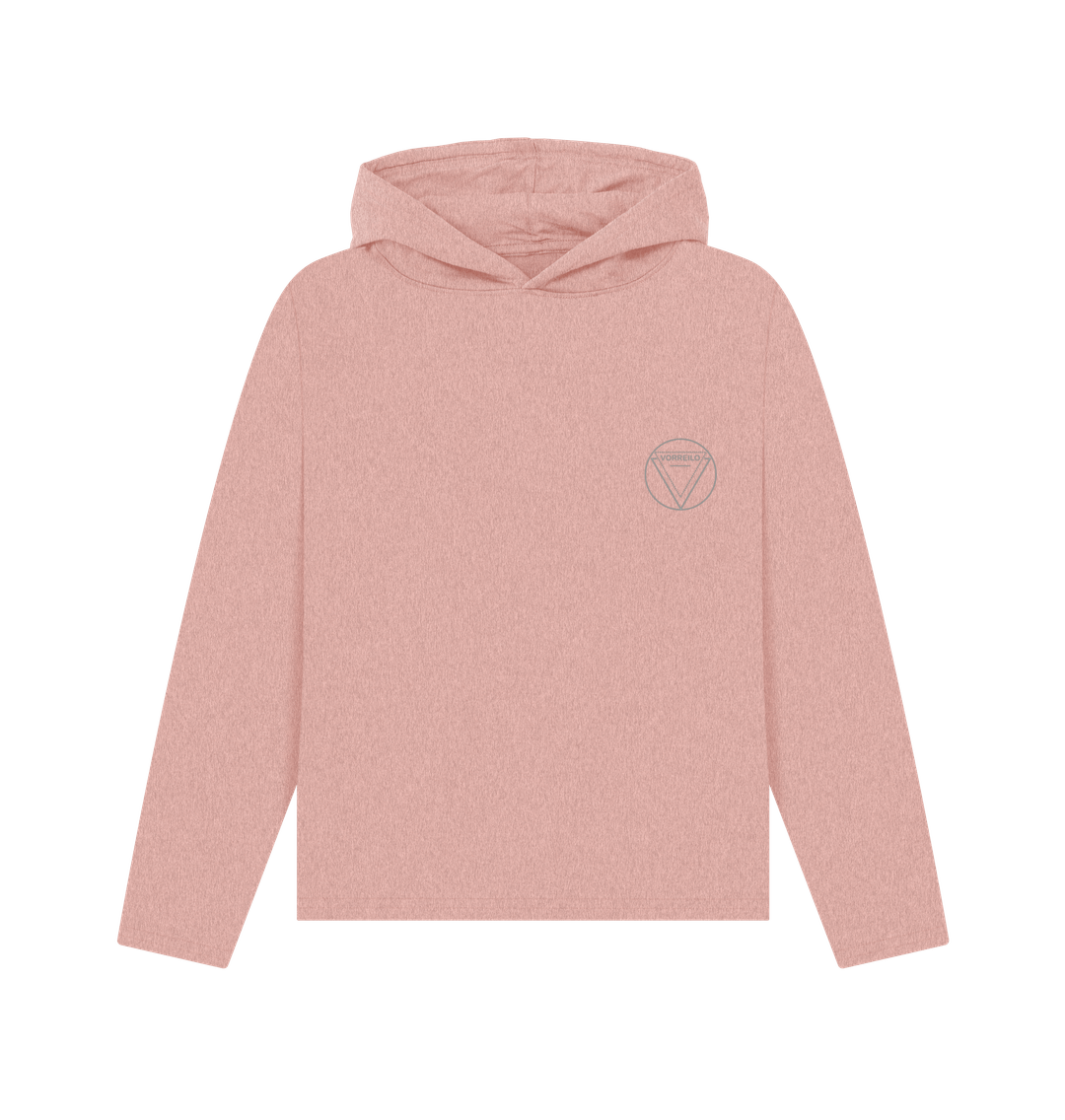 Sunset Pink Women's Remill\u00ae Relaxed Fit Hoodie  50% Post-Consumer Organic Cotton \/ 50% Organic Cotton