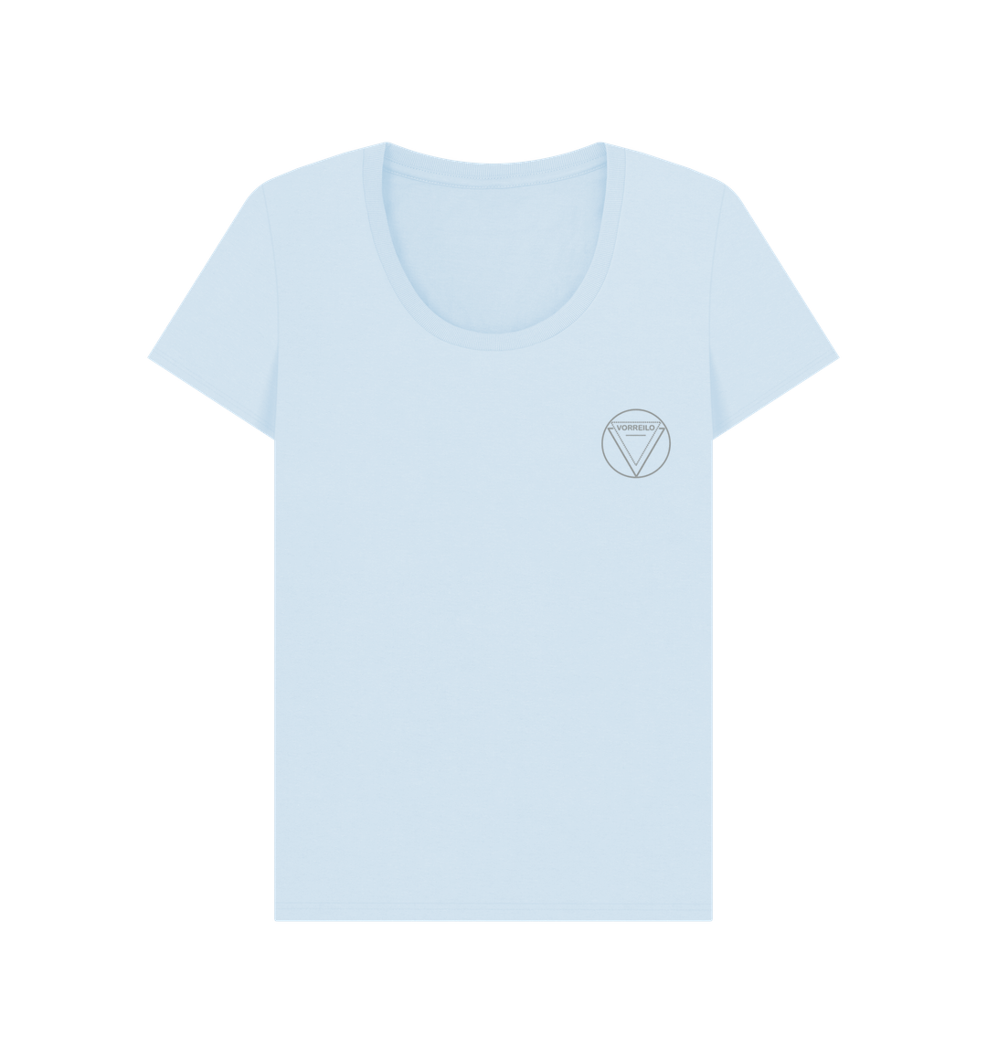 Sky Blue Women's Scoop Neck T-shirt  Certified Organic Cotton