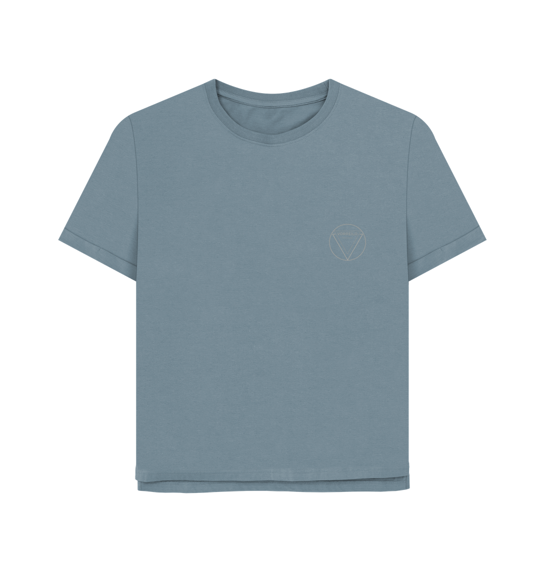 Stone Blue Women's Relaxed Fit Tee  Certified Organic Cotton