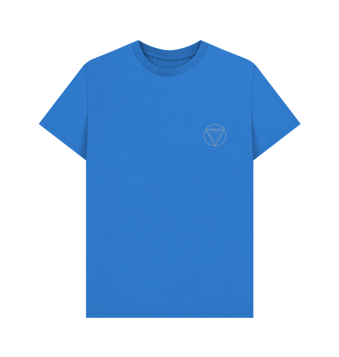 Bright Blue Men's Basic T-shirt  Certified Organic Cotton -Light