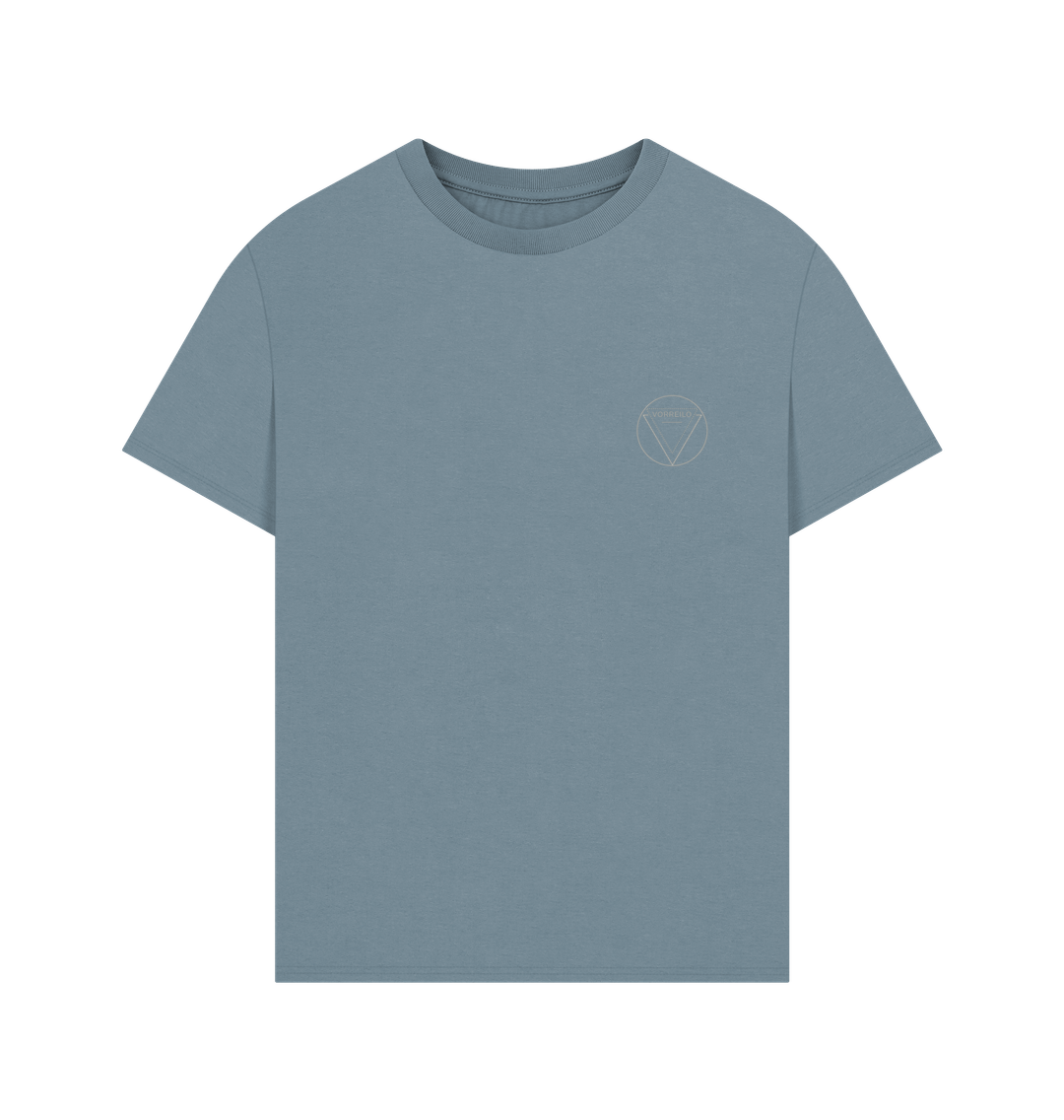 Stone Blue Men's Oversized Tee  Certified Organic Cotton