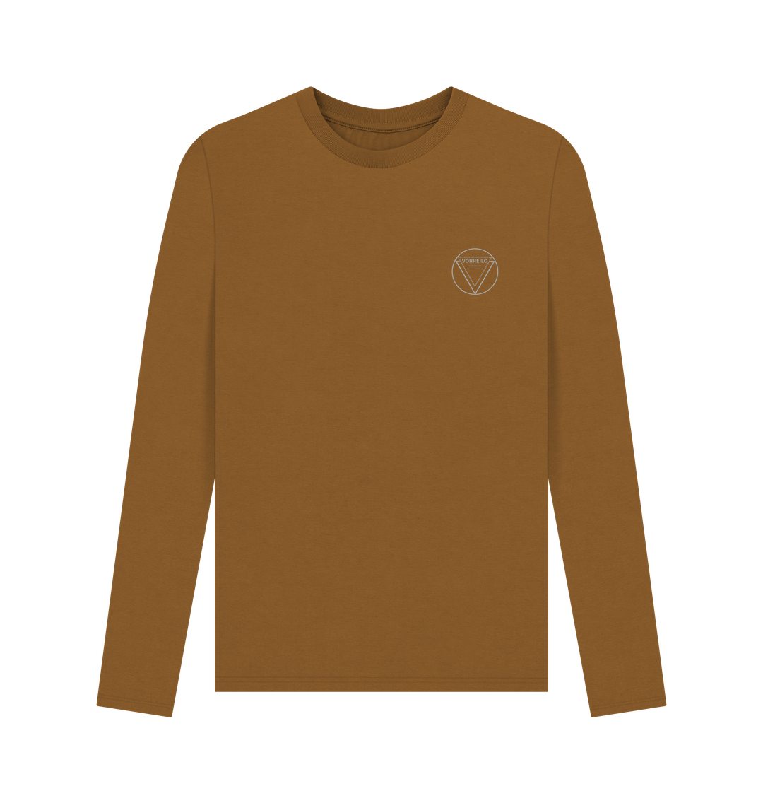 Brown Men's Long Sleeve T-shirt