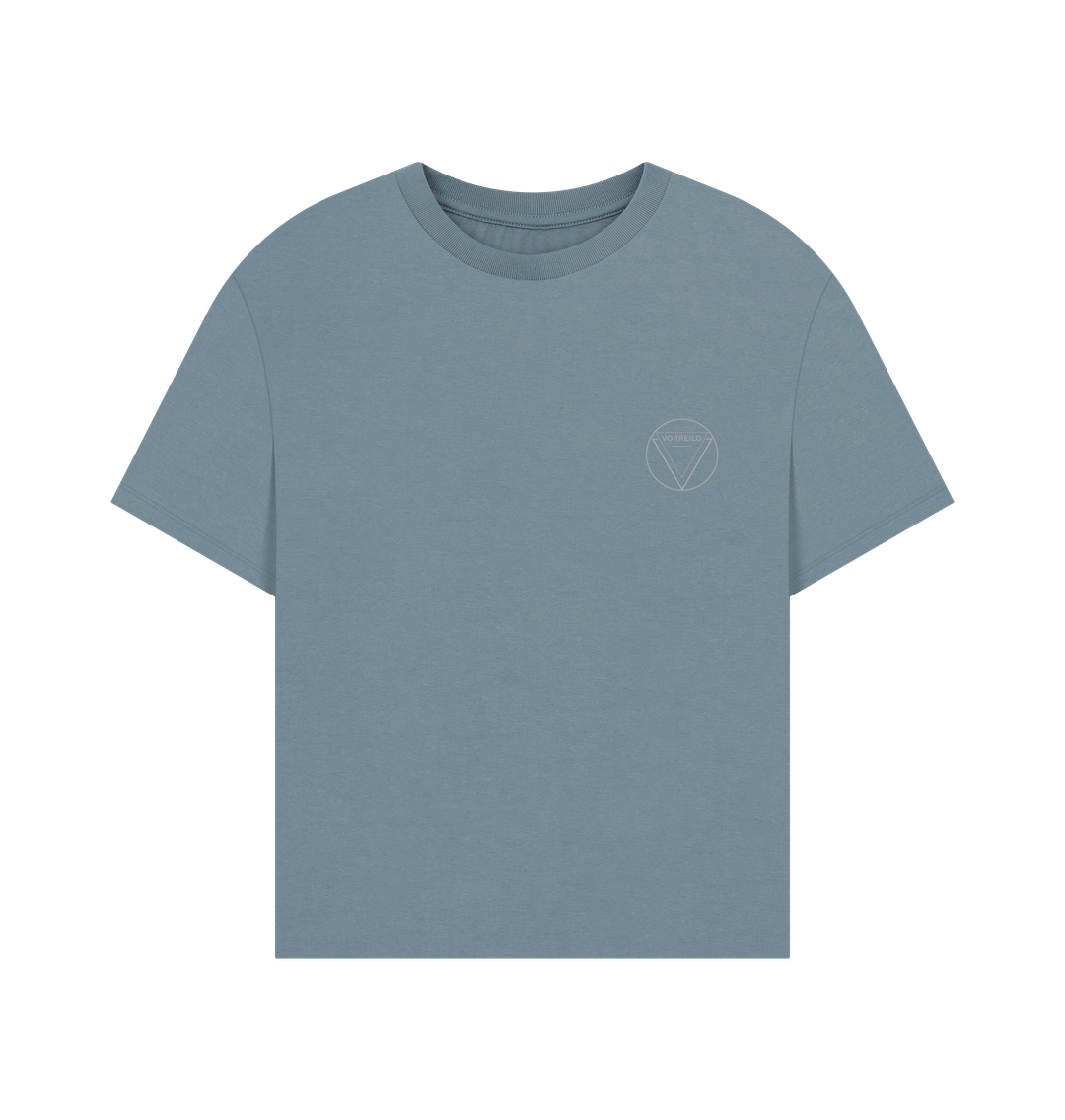 Stone Blue Women's Oversized Tee  Certified Organic Cotton