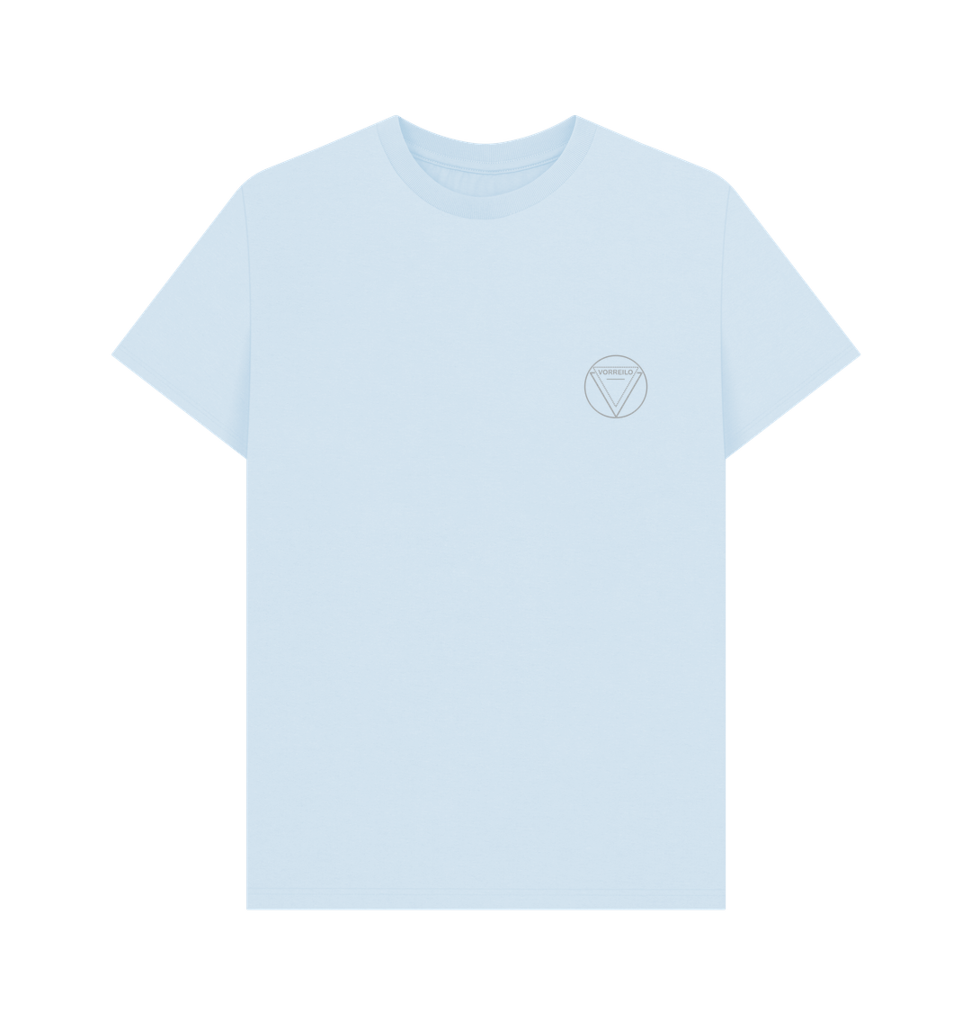 Sky Blue Men's Basic T-shirt  Certified Organic Cotton -Light