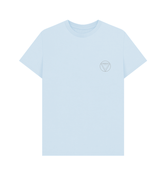 Sky Blue Men's Basic T-shirt  Certified Organic Cotton -Light