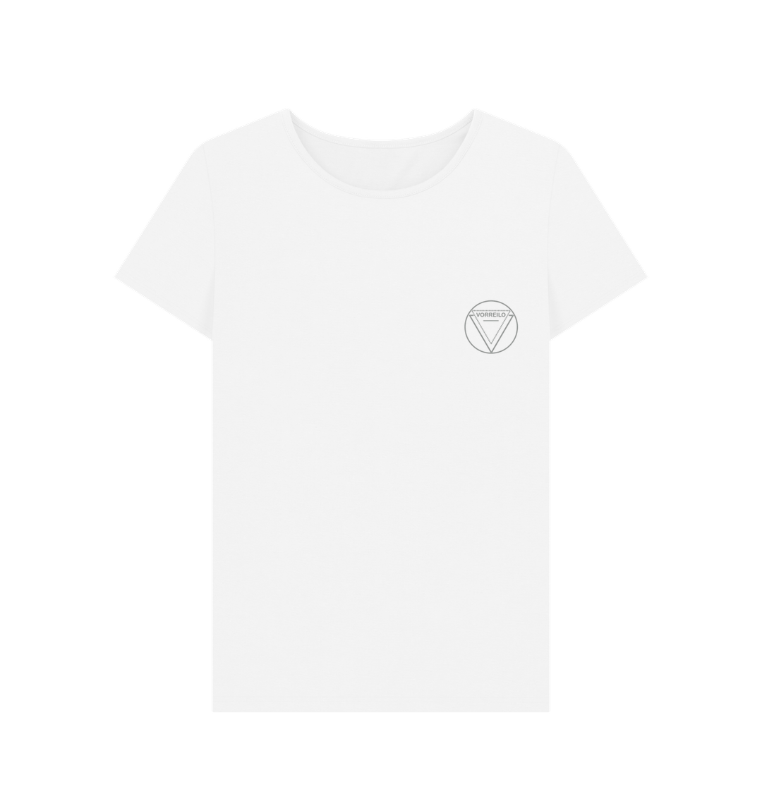 White Women's Crew Neck T-shirt  Certified Organic Cotton