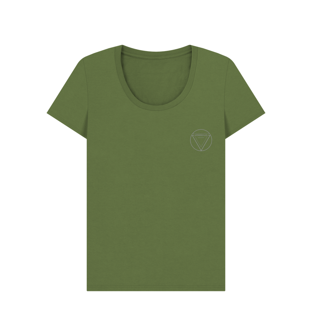 Khaki Women's Scoop Neck T-shirt  Certified Organic Cotton