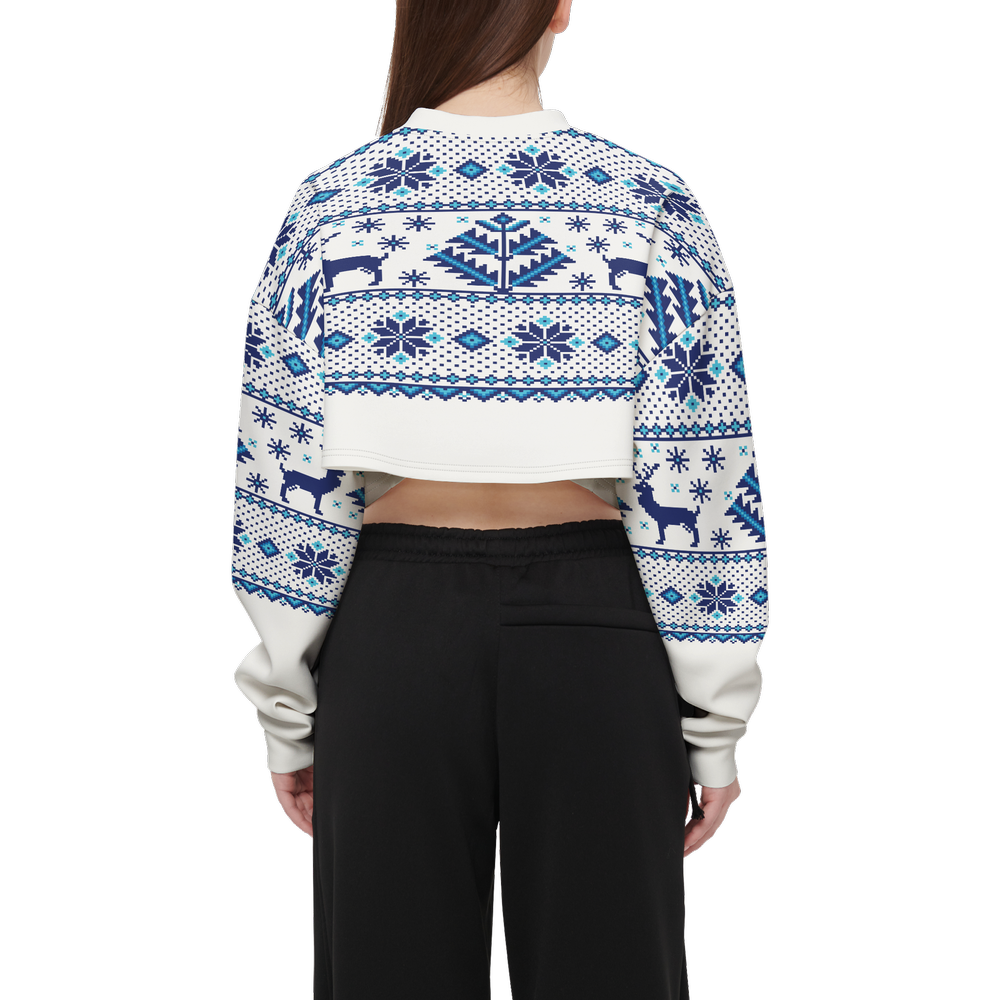 Vorreilo Women's Recycled Crop Top - Christams pattern