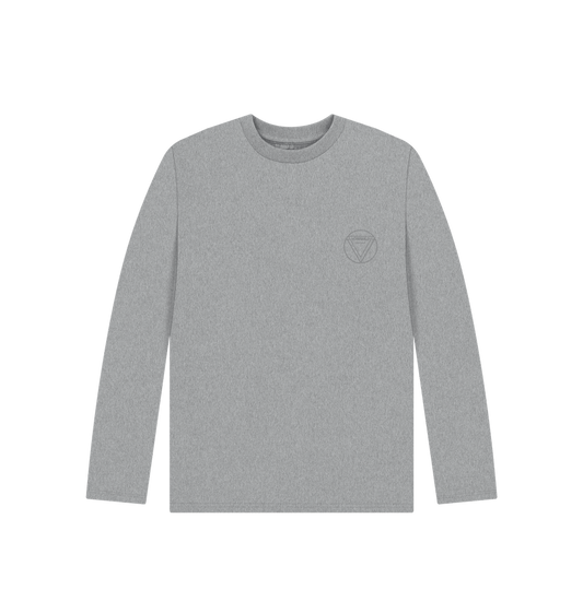 Athletic Grey Kids' Organic Long Sleeve T-shirt  Certified Organic Cotton