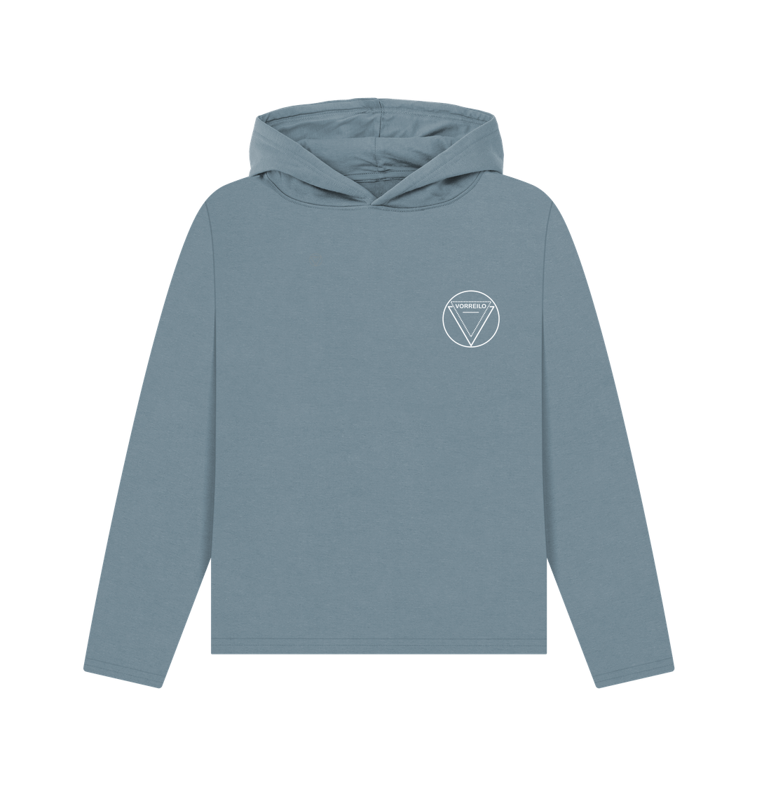 Stone Blue Women's Relaxed Fit Hoodie  Certified Organic Cotton