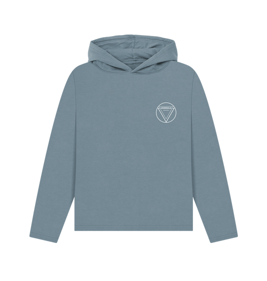 Stone Blue Women's Relaxed Fit Hoodie  Certified Organic Cotton