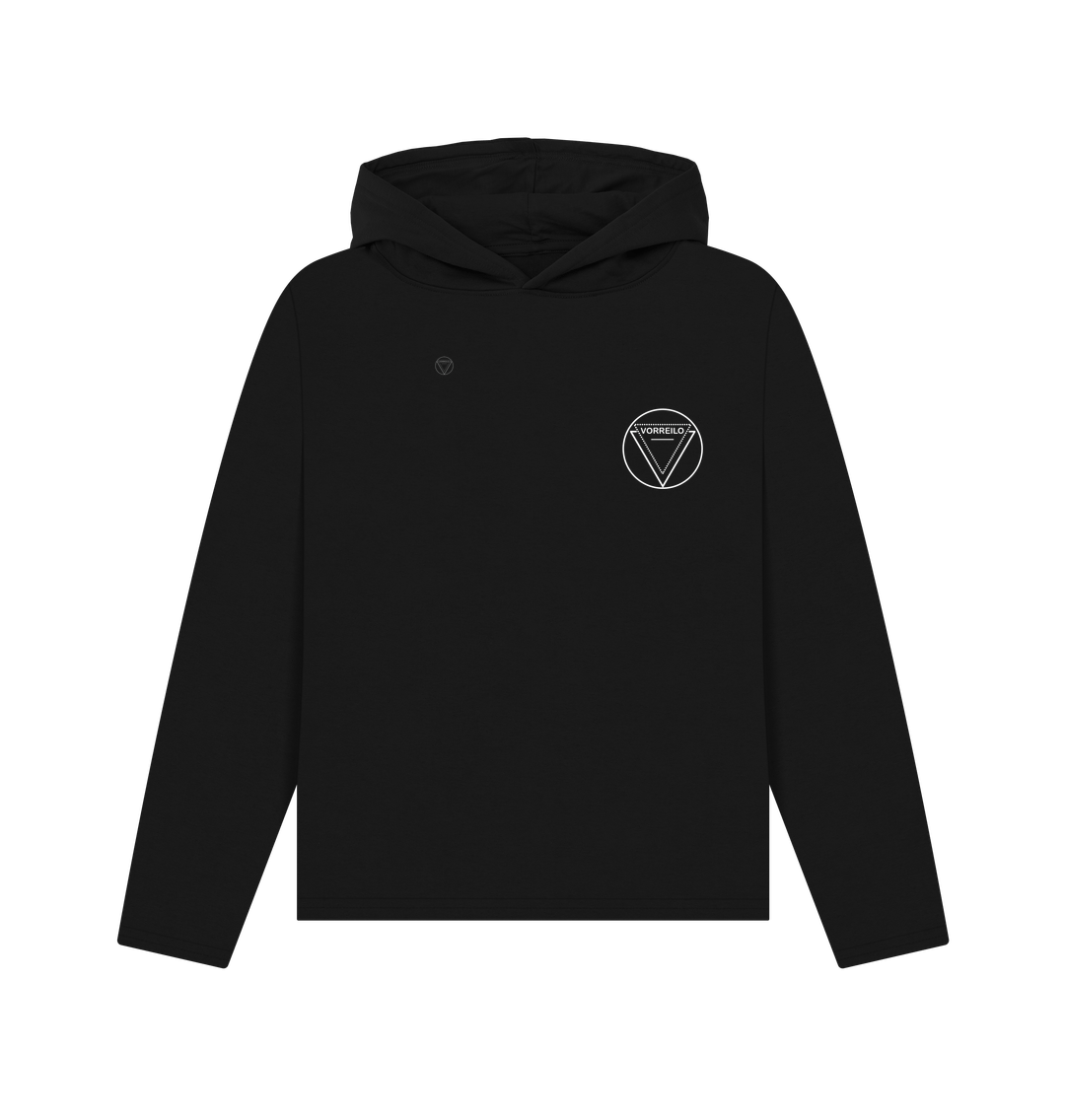 Black Women's Relaxed Fit Hoodie  Certified Organic Cotton