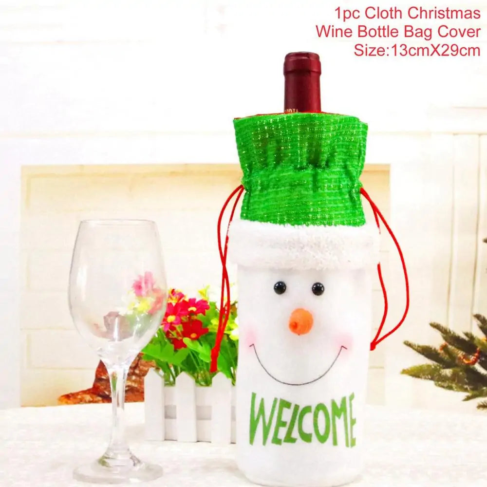 Santa Claus Wine Bottle Cover