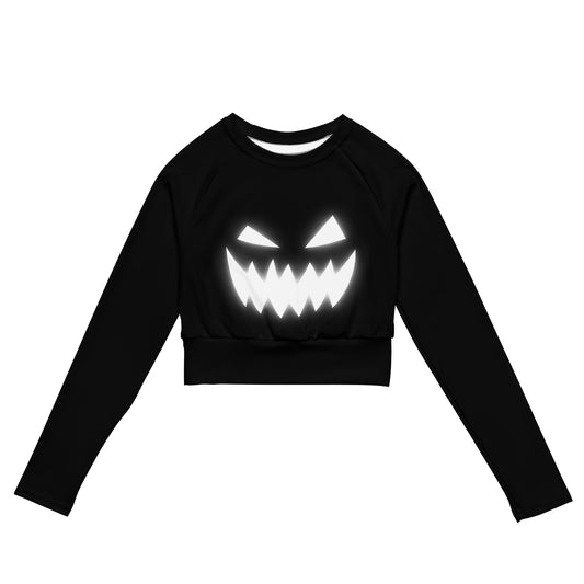 Vorreilo Recycled Crop Top -Happy Halloween Pumpkin 01 -Limited Edition