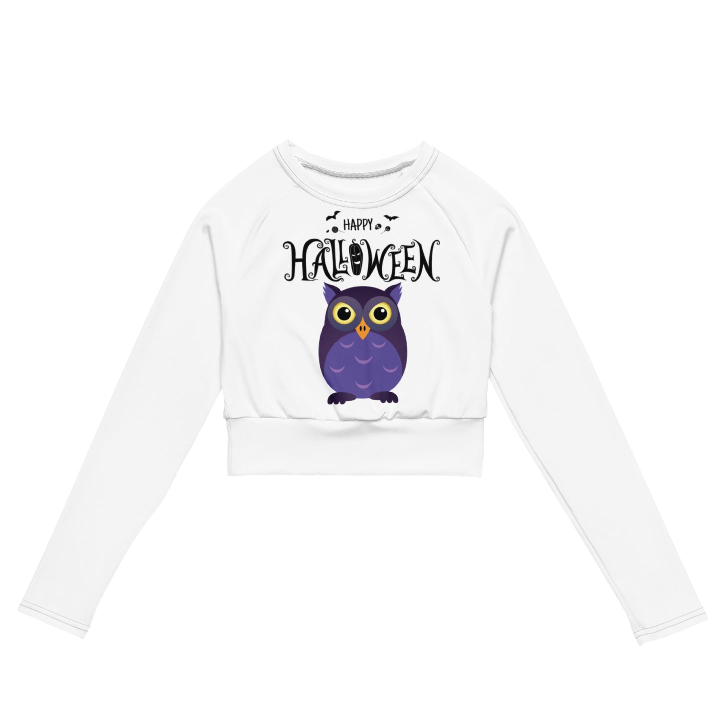 Vorreilo Recycled Crop Top -Happy Halloween Owl 01 -Limited Edition