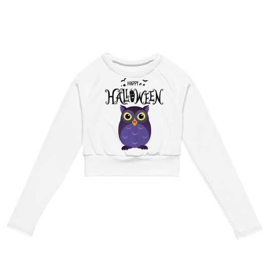 Vorreilo Recycled Crop Top -Happy Halloween Owl 01 -Limited Edition