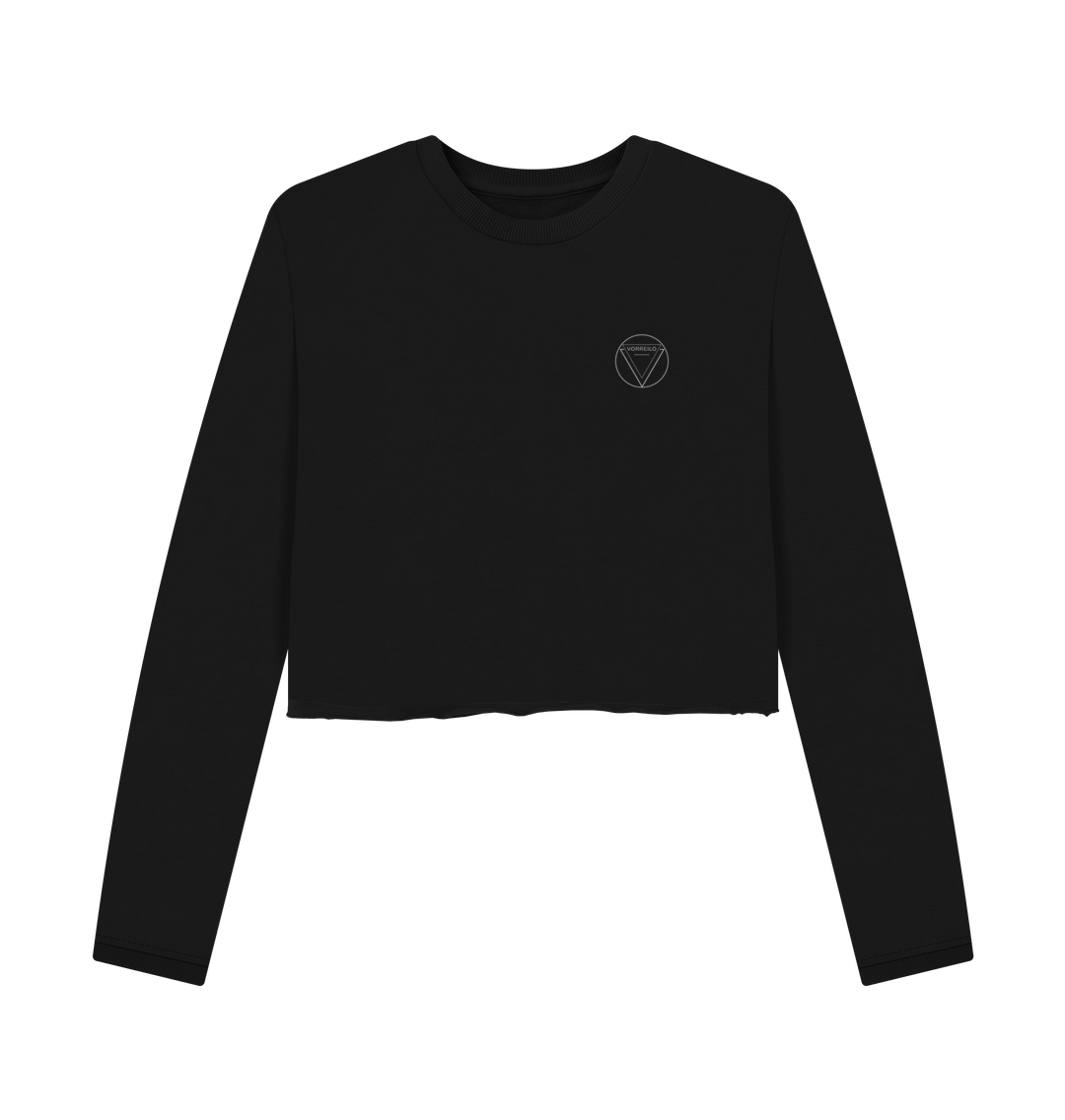 Black Women's Boxy Jumper  Certified Organic Cotton