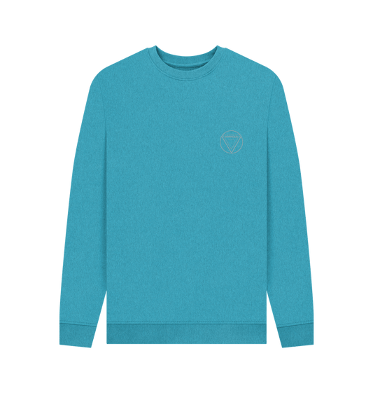 Ocean Blue Men's Remill\u00ae Sweater  50% Post-Consumer Organic Cotton \/ 50% Organic Cotton