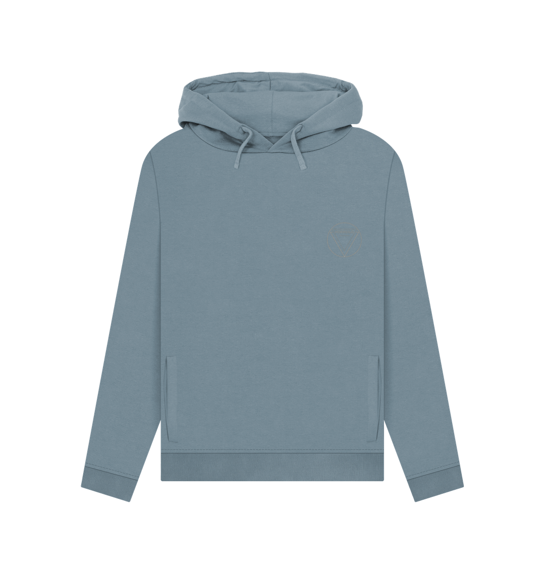 Stone Blue Women's Pullover Hoody  Certified Organic Cotton