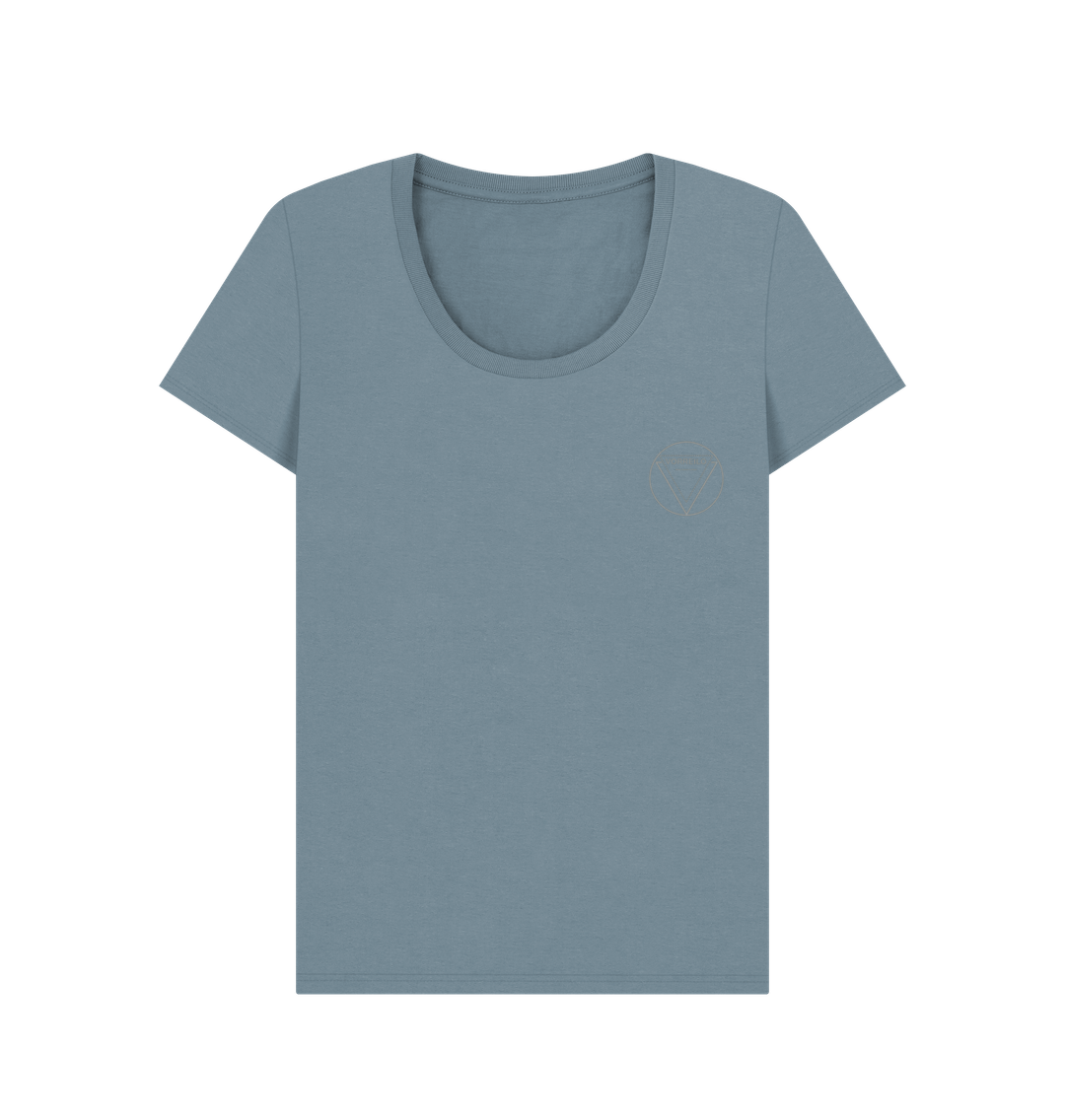 Stone Blue Women's Scoop Neck T-shirt  Certified Organic Cotton