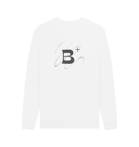 White Vorreilo Unisex Organic Cotton Sweatshirt - B+