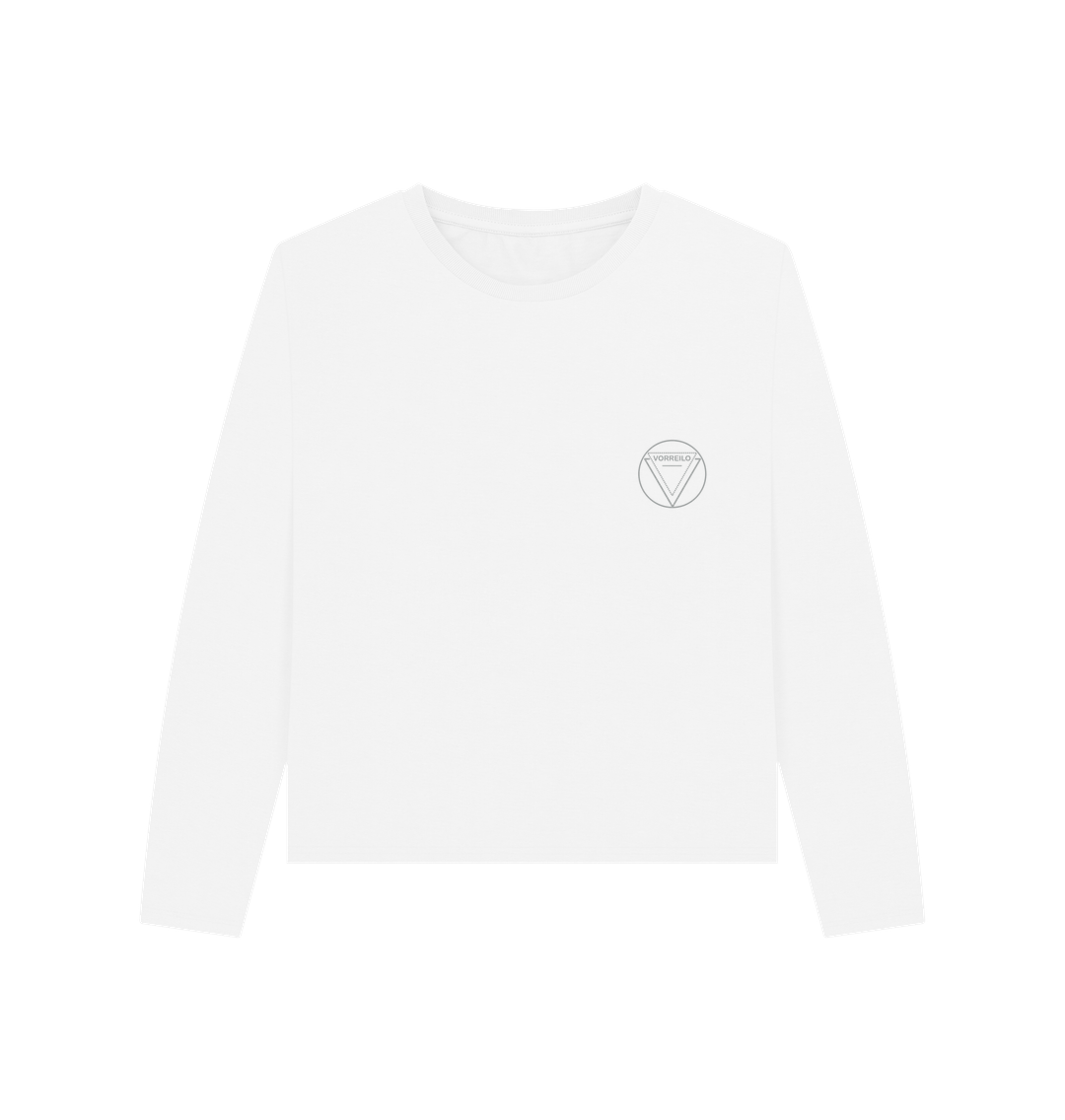 White Women's Heavyweight Long Sleeve T-Shirt  Organic Cotton