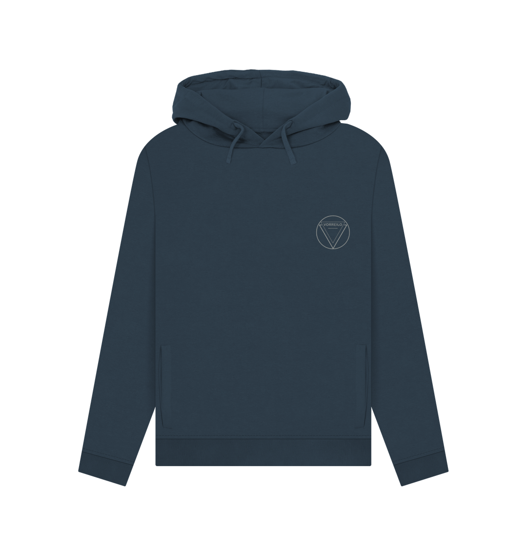 Navy Blue Women's Pullover Hoody  Certified Organic Cotton