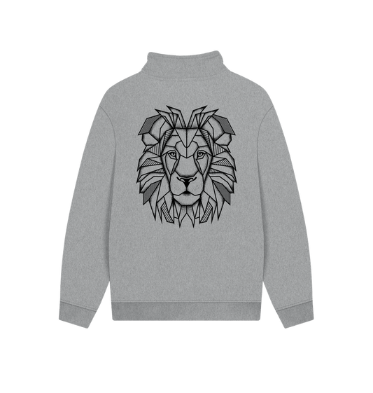 Athletic Grey Vorreilo Organic Cotton Unisex Quarter-zip - Lion