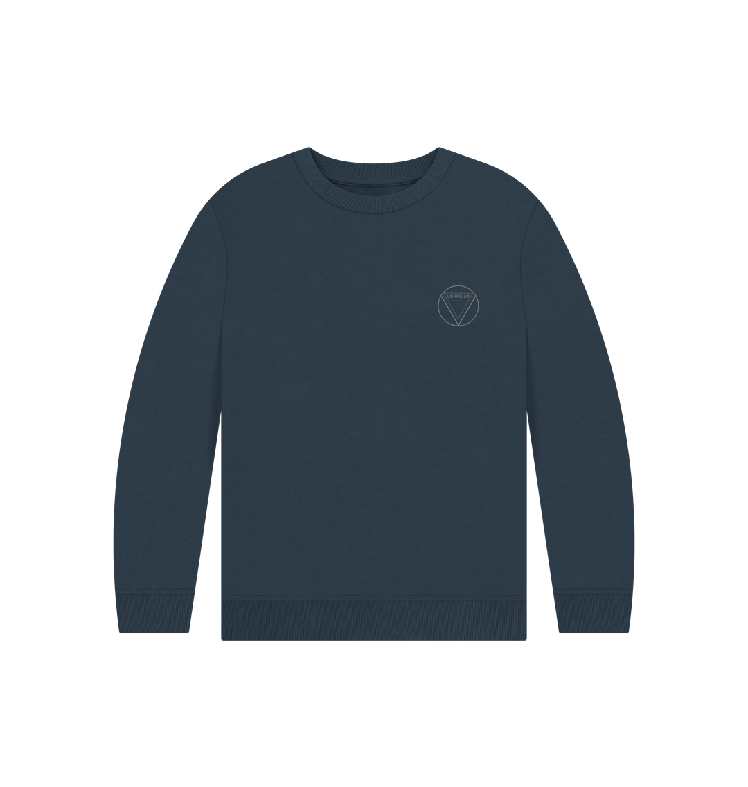 Navy Blue Vorreilo Kids' Organic Jumper  Certified Organic Cotton