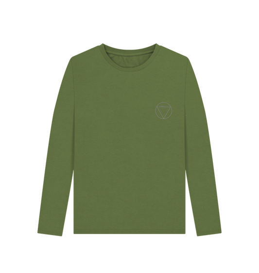 Khaki Women's Long Sleeve T-shirt  Certified Organic Cotton