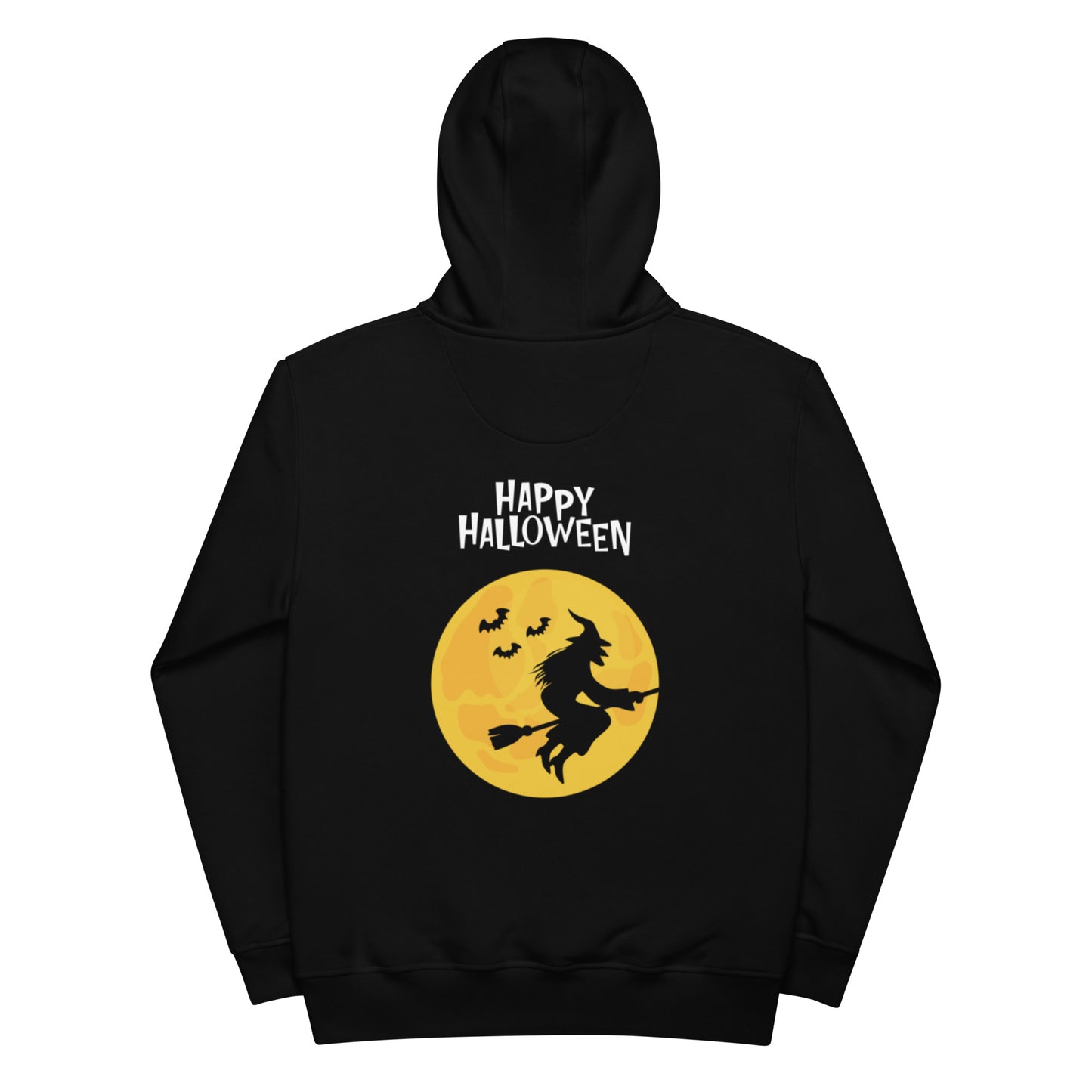 Vorreilo Unisex Eco-Friendly Organic & Recycled Hoodie - Halloween Witch -Back- 01 Limited Edition